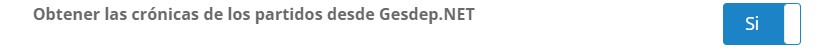 Crónicas de partidos desde Gesdep