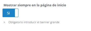 Múltiples patrocinadores en la página principal de la web